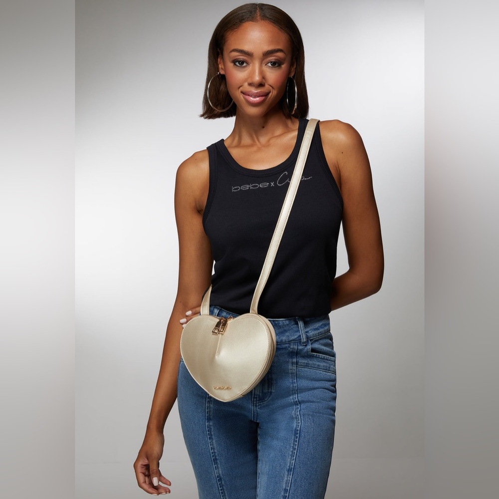 BeBe❤️ ❤️ MILAN HEART CROSSBODY COLOR: GOLD